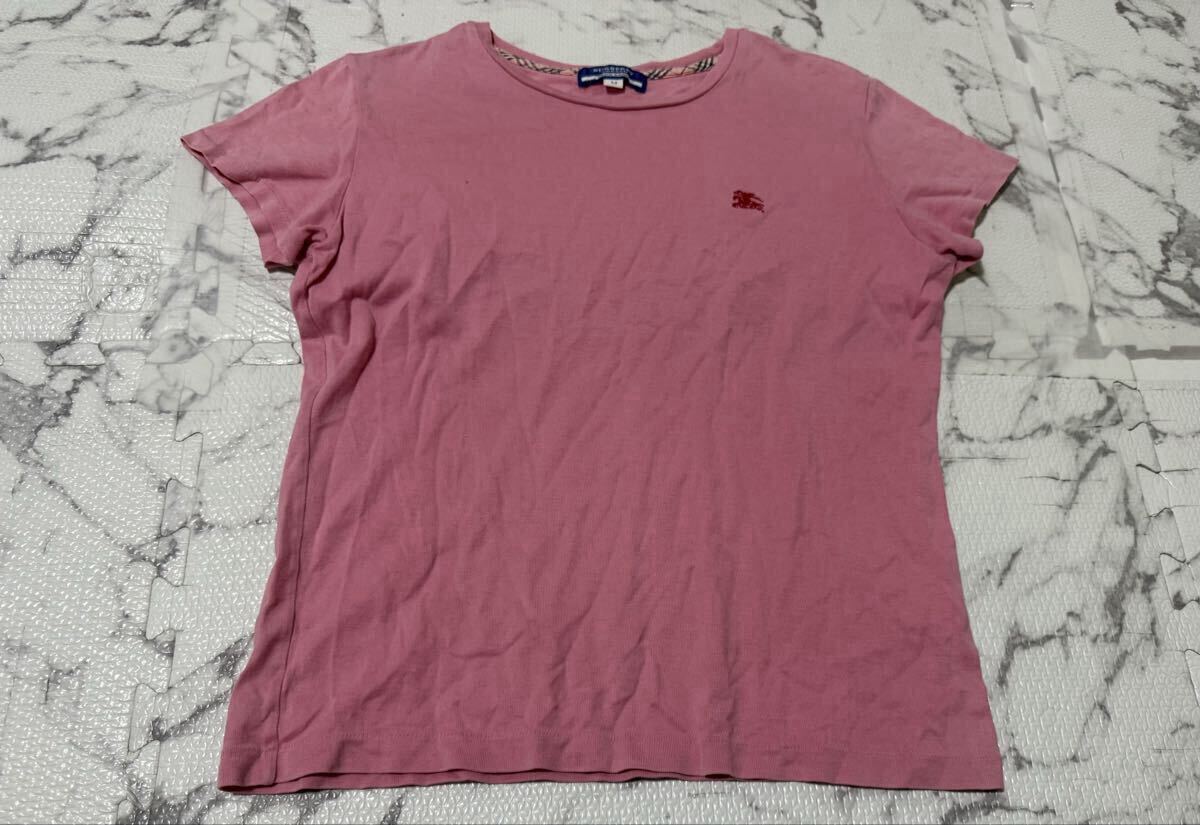 ★BURBERRY BLUE LABEL バーバリーブルーレーベル 半袖 Tシャツ 半袖Tシャツ ノバチェック ワンポイント レディース　Mサイズ