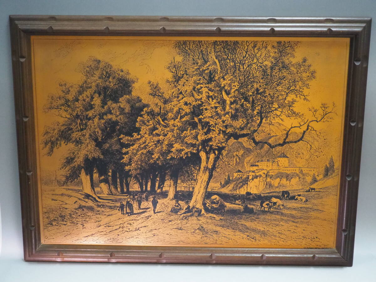 銅板画　ユリウス・マジャーク Julius Ma?akの風景画 DOWA METAL PRODUCT