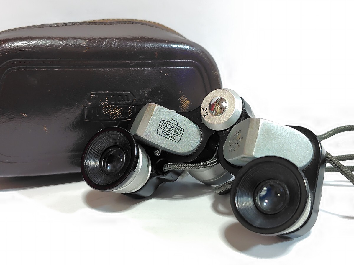 ★極上美品★NIKONニコン アンティーク双眼鏡 J-B7 7X15 8° レザーケース付 #B371