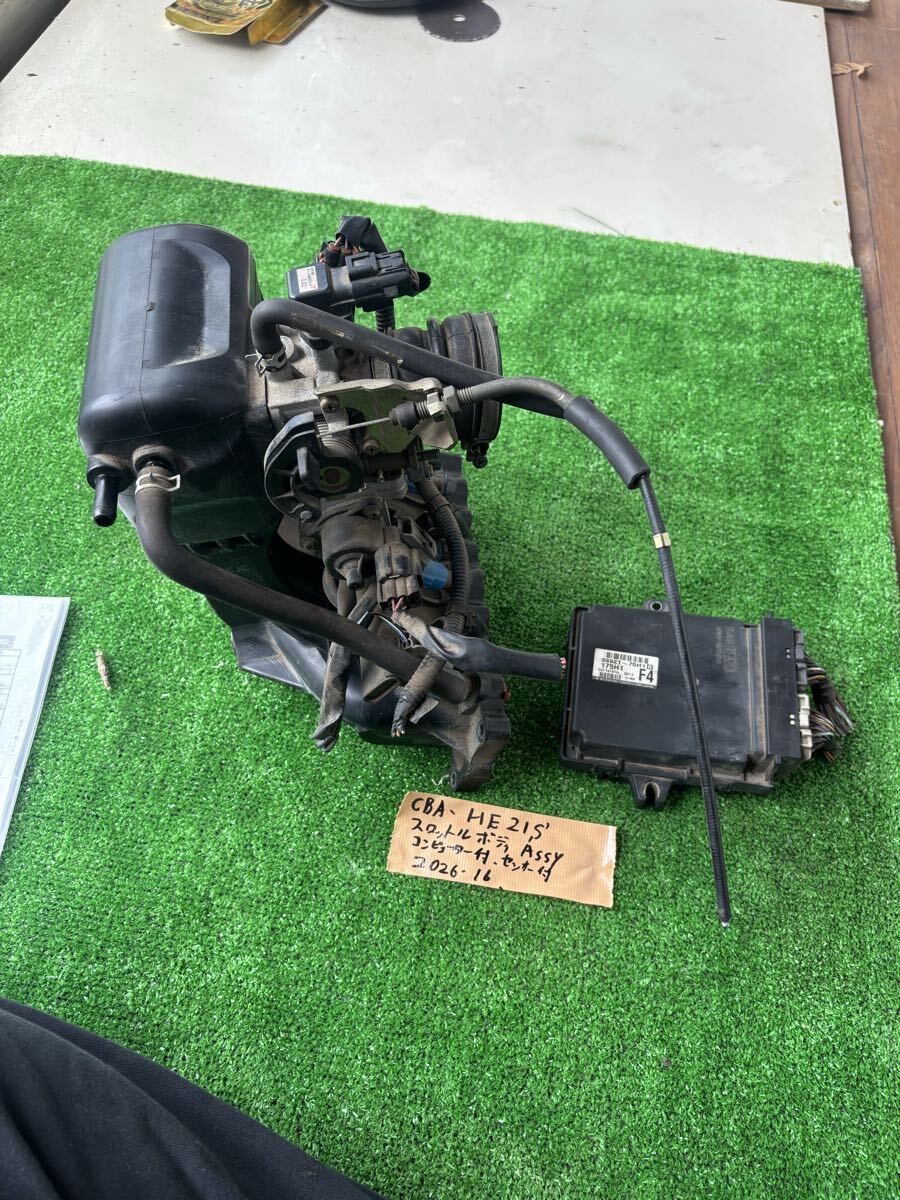 CBA-HE21S ラパン K6A スロットルボディ インマニ インジェクター センサー付 Assy エンジンコンピュータ