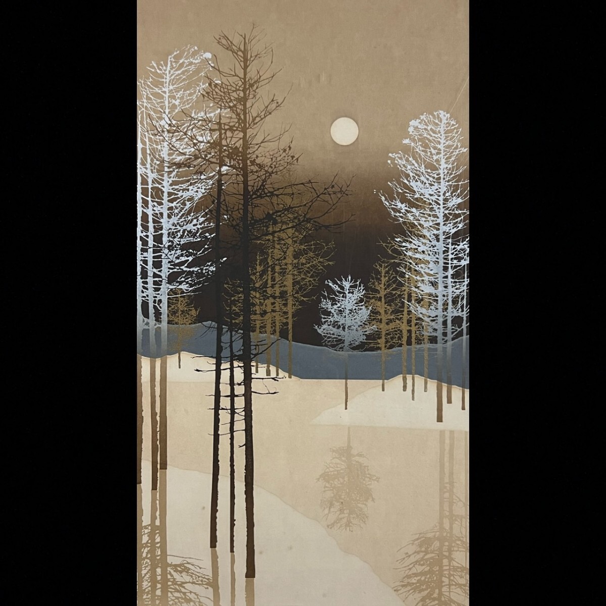 真作保証 ヴァージル・スラッシャー「雪の山々」291/375 リトグラフ 直筆サイン 額装[麌]