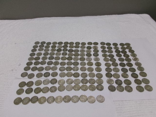 C201／コレクター放出【100円銀貨 稲穂 171枚 額面 17100円 総重量 約819g】記念硬貨/古銭