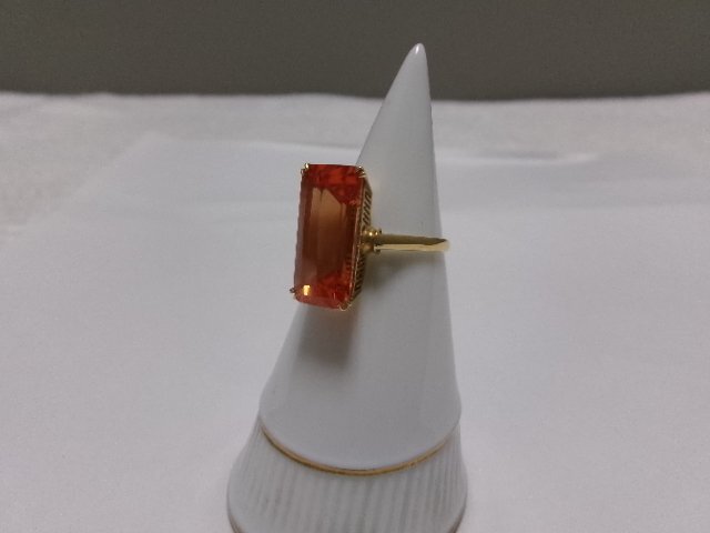 Ｃ205／本物 貴金属【 K18 指輪 サイズ12号位 総重量(約)3.2g(石も含む) K18刻印あり】18金/リング