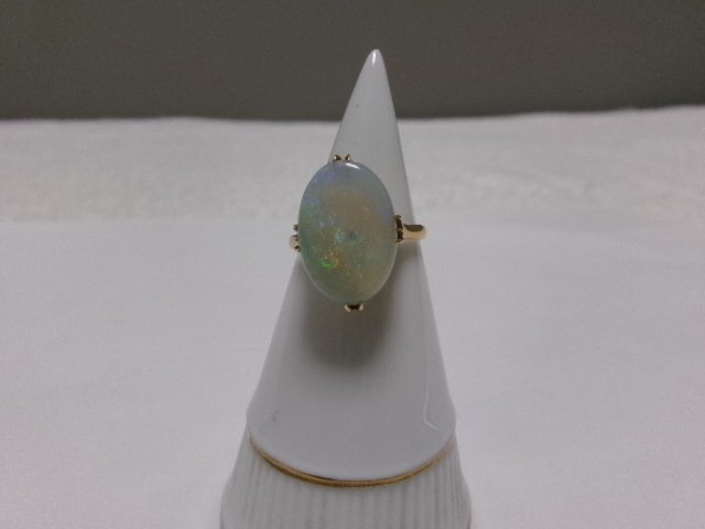Ｃ206／本物 貴金属【 K18 指輪 サイズ11号位 総重量(約)2.7g(石も含む) K18刻印あり】18金/リング