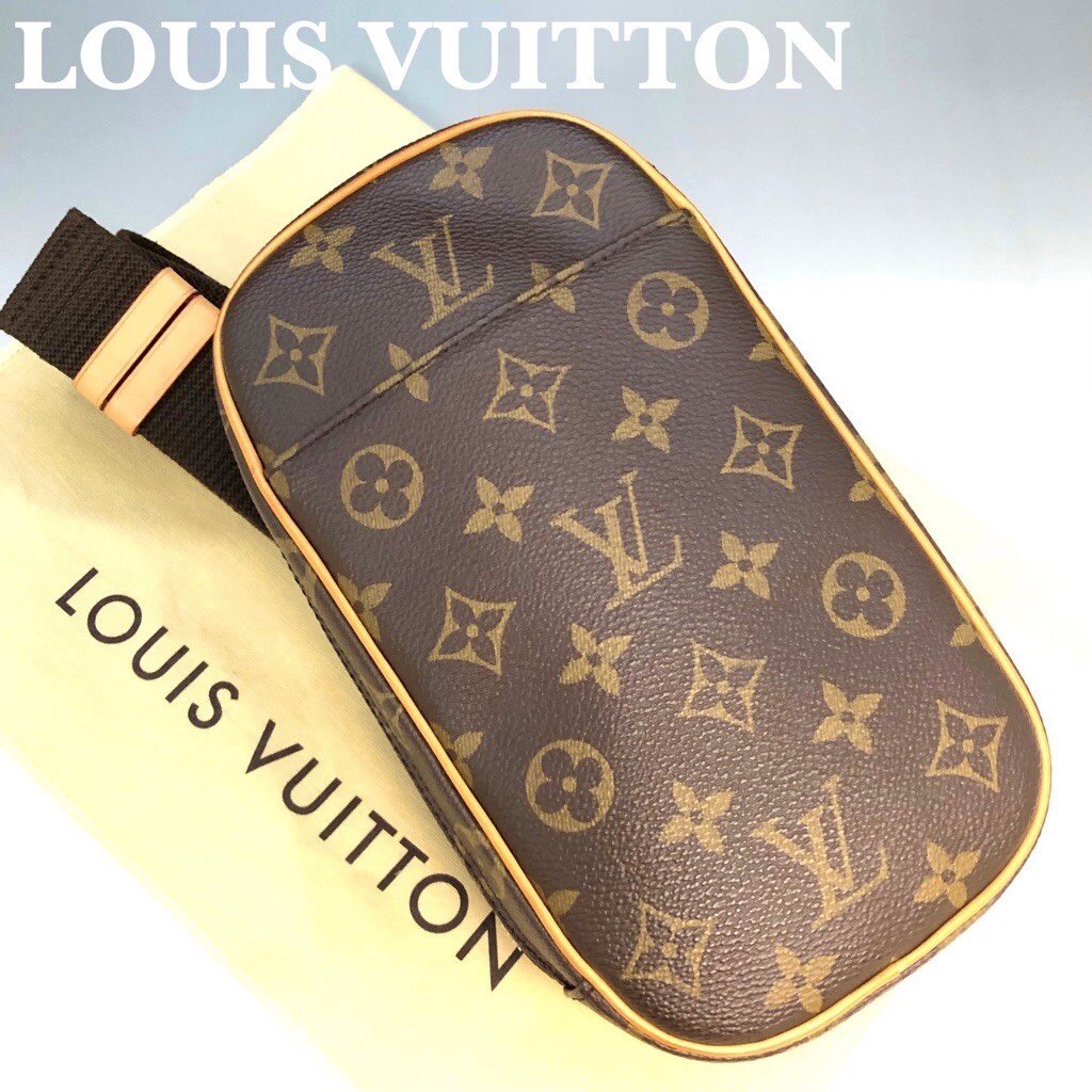 美品 LOUIS VUITTON ルイヴィトン モノグラム ポシェットガンジュ ボディバッグ バムバック ショルダーバッグ M51870 メンズ/レディース