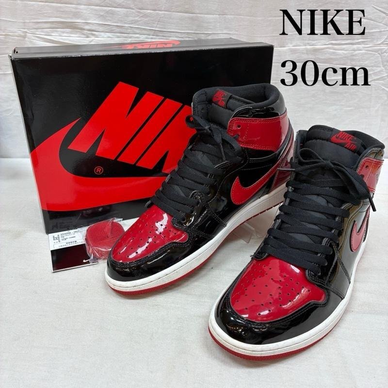ナイキ Air Jordan 1 High OG Patent Bred エアジョーダン パテント ブレッド 555088-063 ハイカット スニーカー 30.0cm