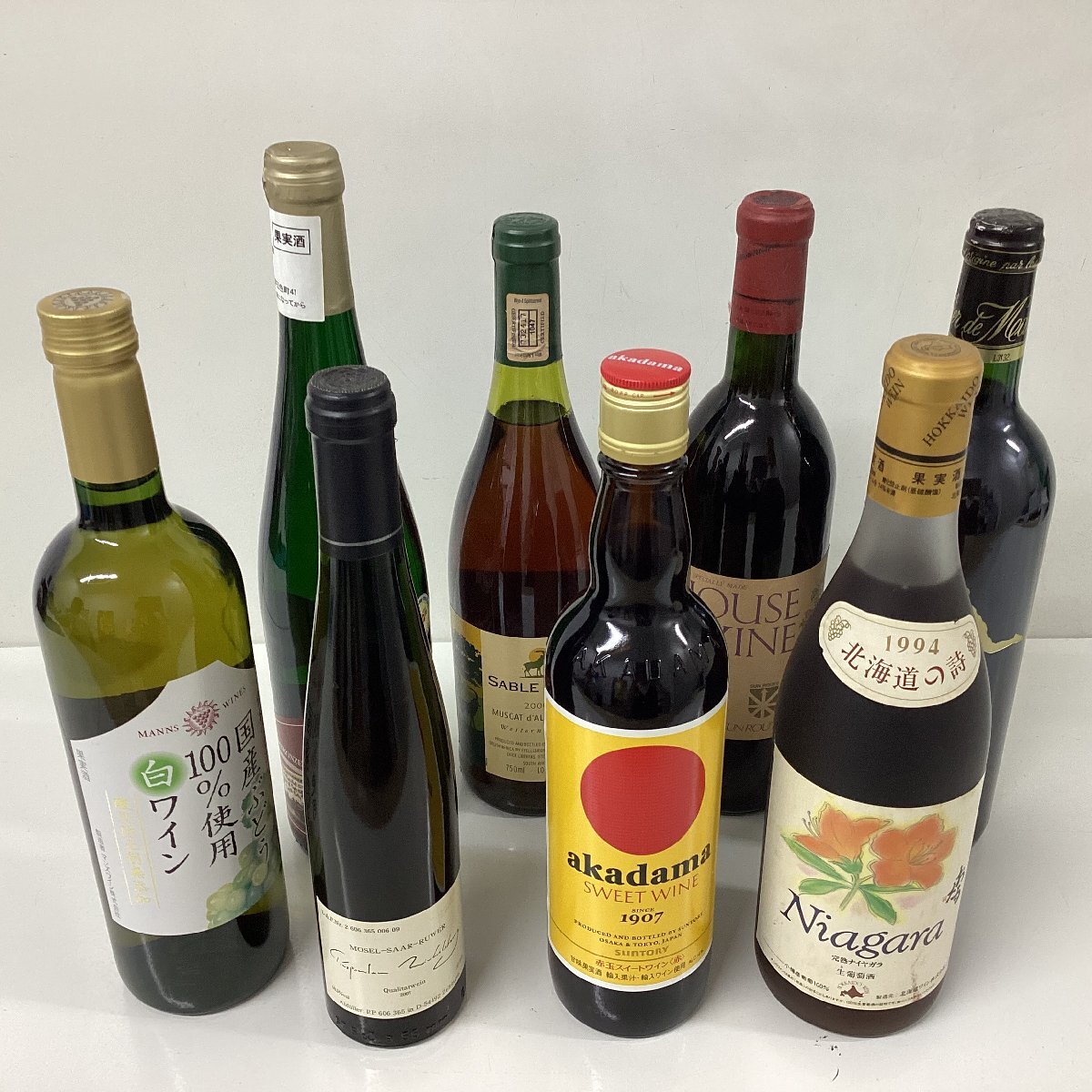 【未開栓】お酒 アルコール飲料 8点まとめ 果実酒　ワインなど　赤　白　まとめ　古酒 保管品　現状渡し