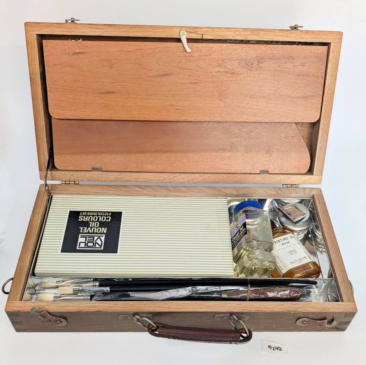 NOUVEL ヌーベル 油絵具セット 12色 木箱入り 画材一式 ジャンク 現状品