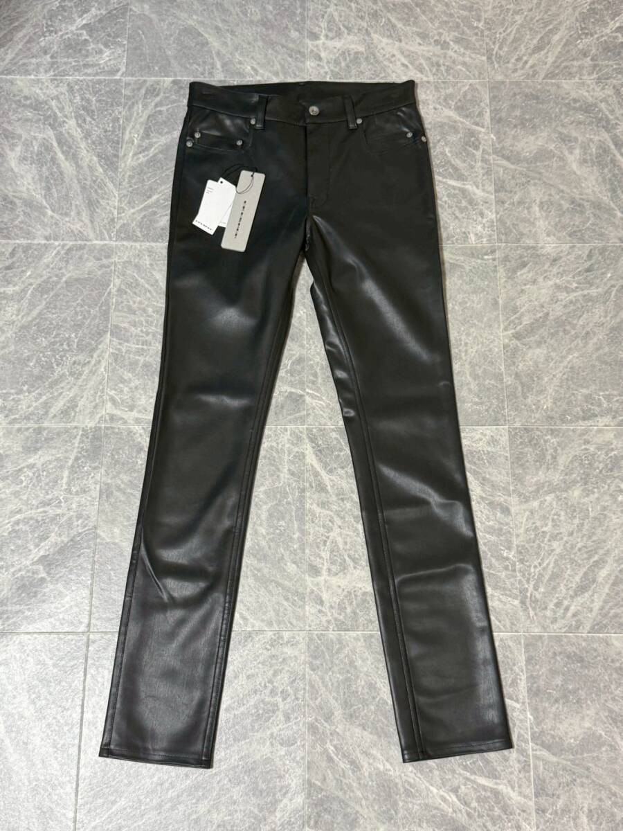 タグ付 RICKOWENS DRKSHDW Tyrone Cut Vegan Leather Pants リックオウエンス ダークシャドウ ビーガン フェイク レザー パンツ サイズ28