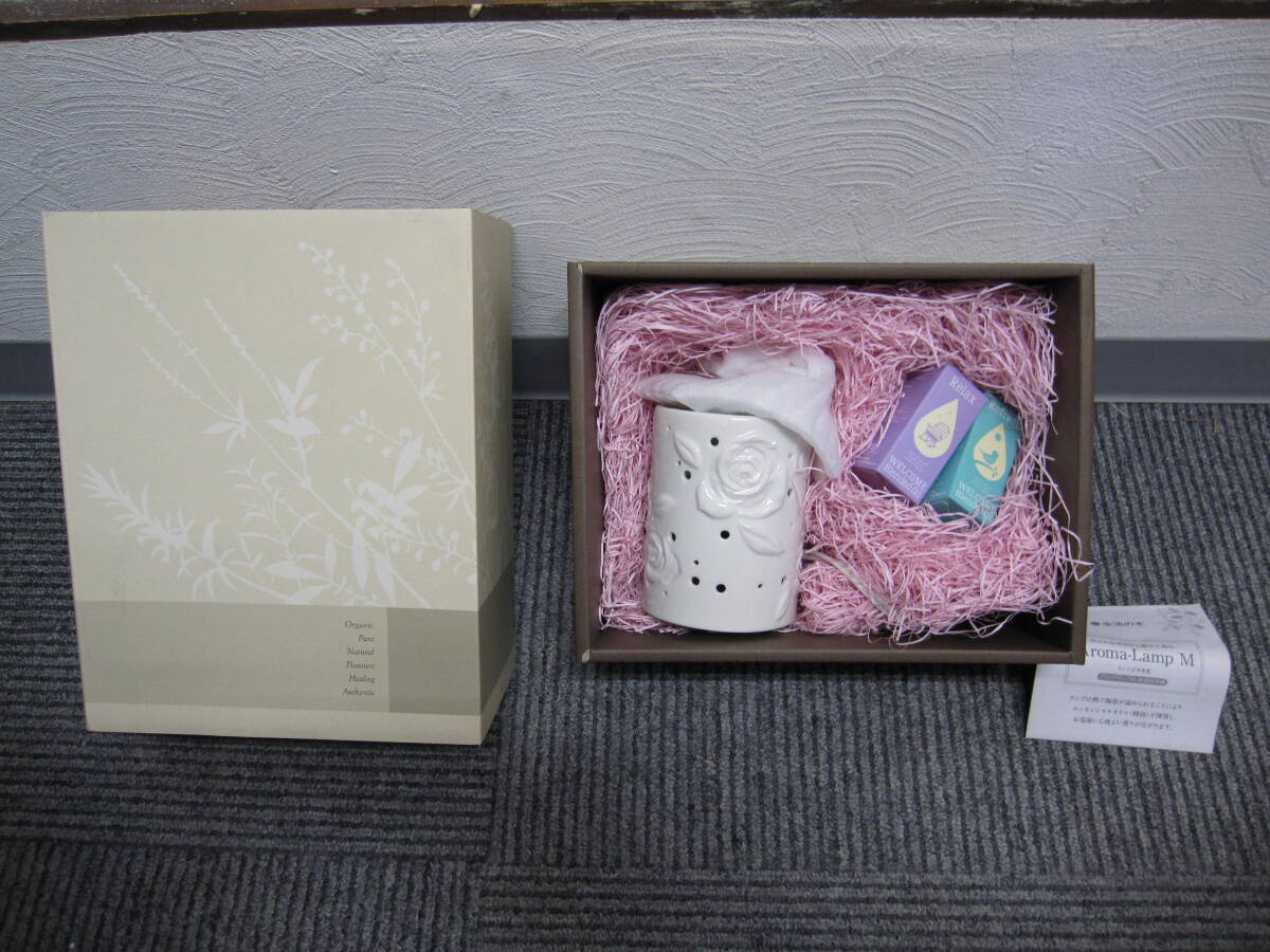 ★#1277 【長期保管品】生活の木 アロマランプM ローズ ギフトセット