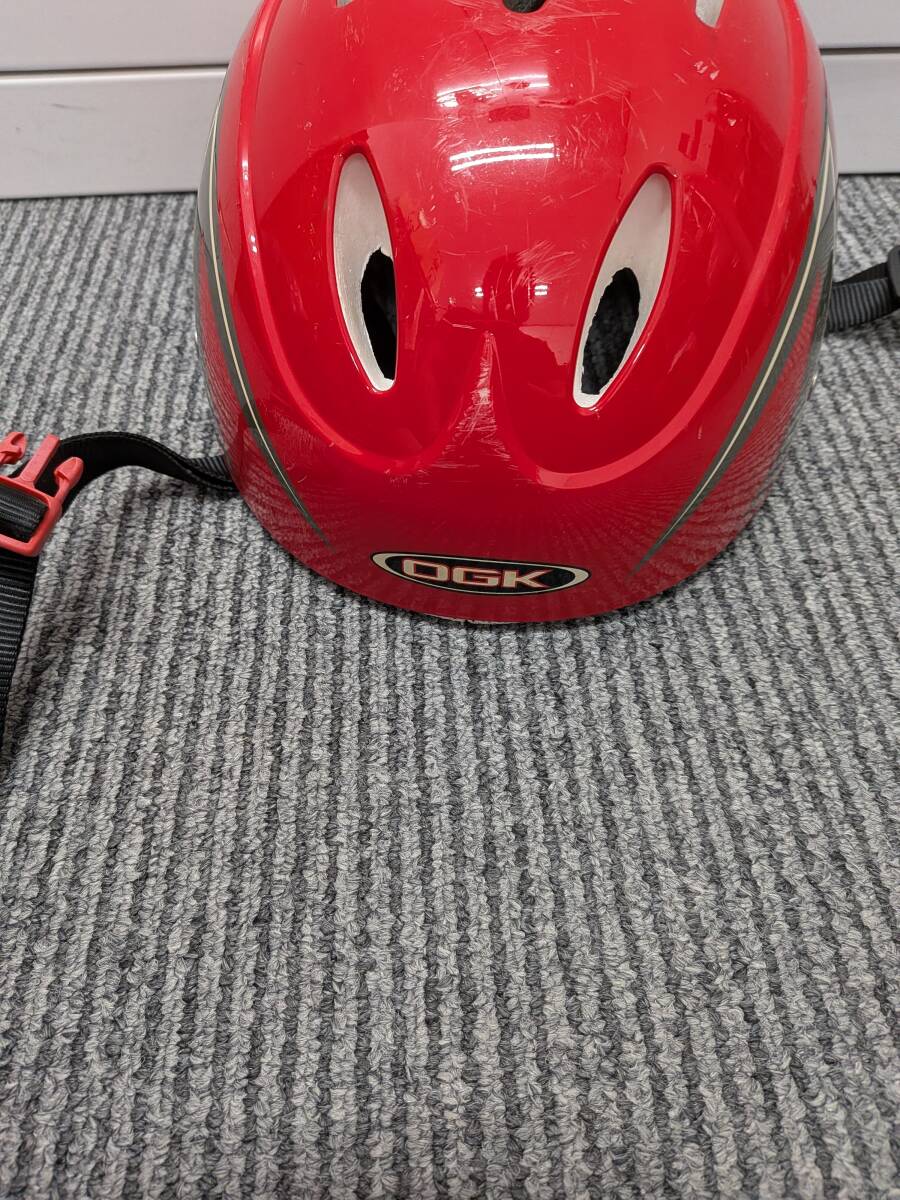☆439B　OGK KABUTO　ヘルメット　赤　自転車　子供用
