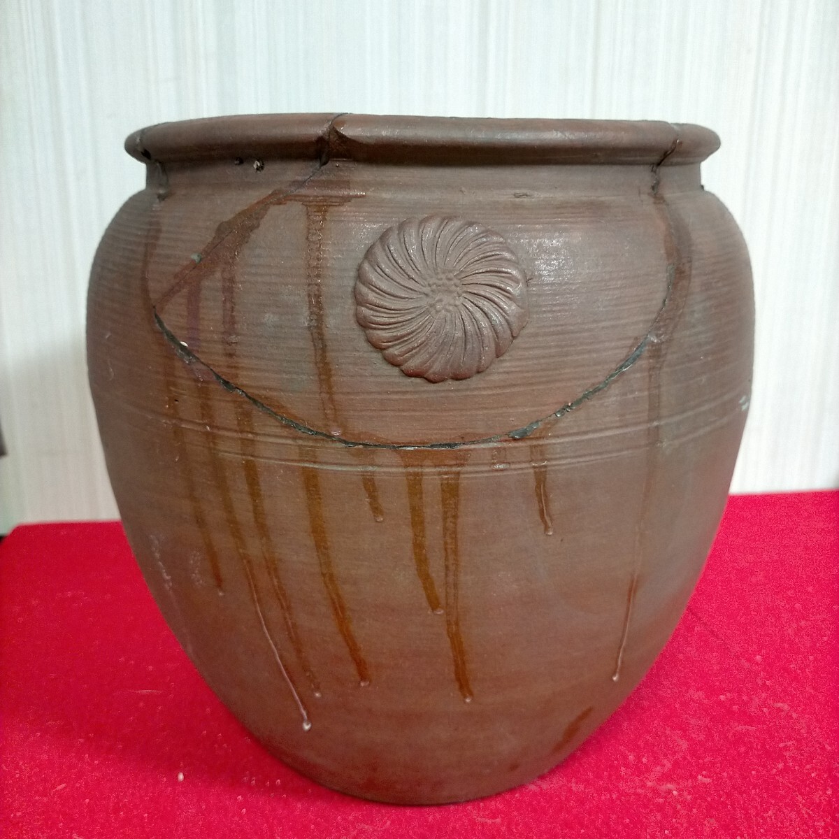● 備前焼　 かめ　 鉢　 陶器　メダカ鉢●Ｊ-4