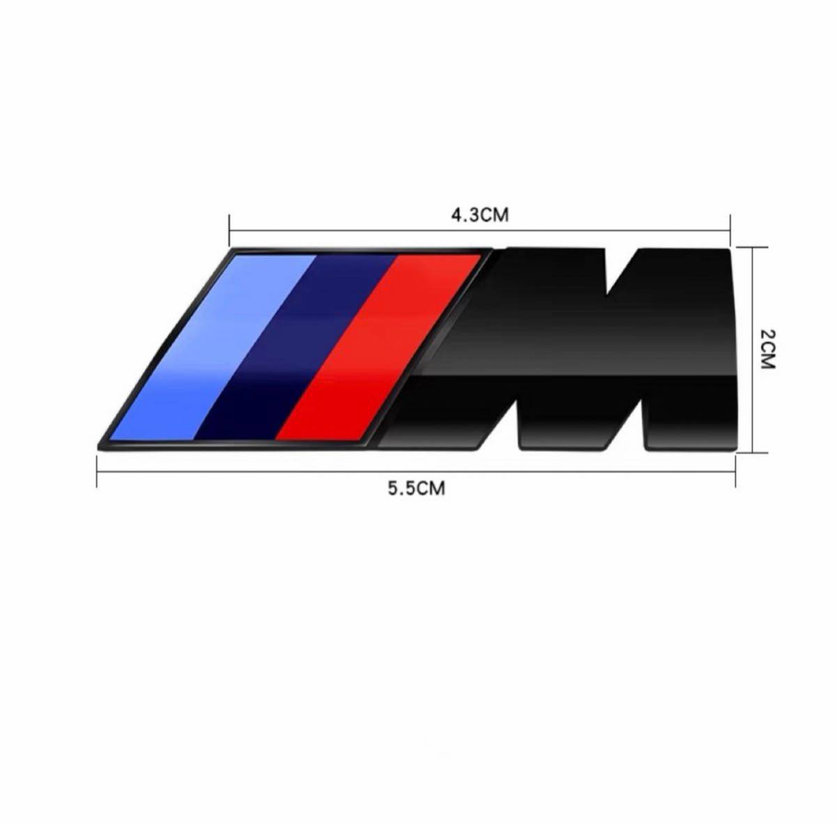 BMW Mスポーツ リアエンブレム　フェンダーエンブレム 立体エンブレム M-Sports ステッカー　ブラック　55mm