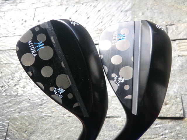 US仕様 MIURA 鍛 FORGED BLACK (50°56°)2本セット 水玉模様