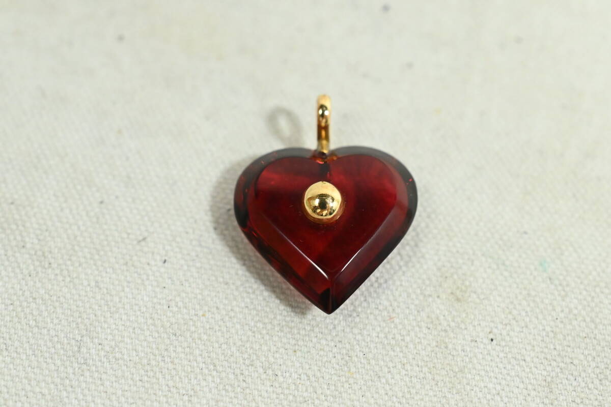 BACCARAT バカラ　K18 ハートペンダントトップ OL