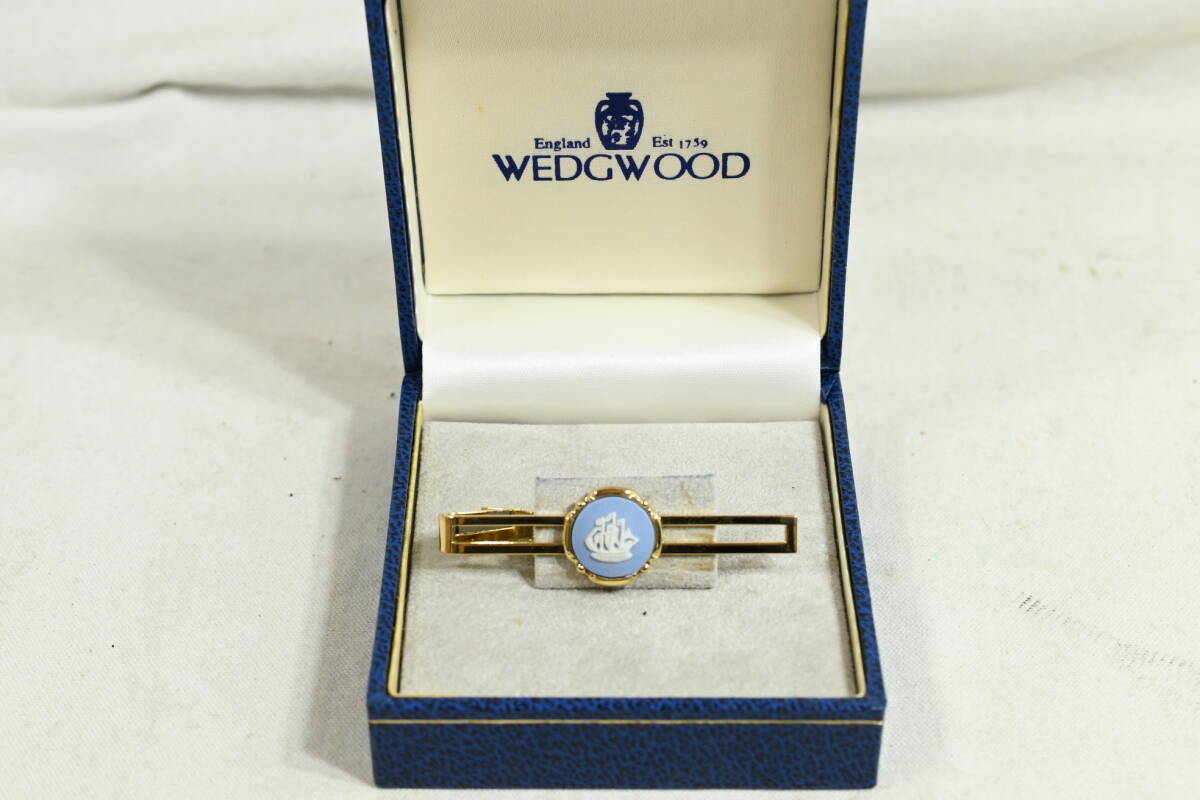WEDGWOOD　ウェッジウッド　ネクタイピン　ジャスパー　帆船モチーフ　(OL)