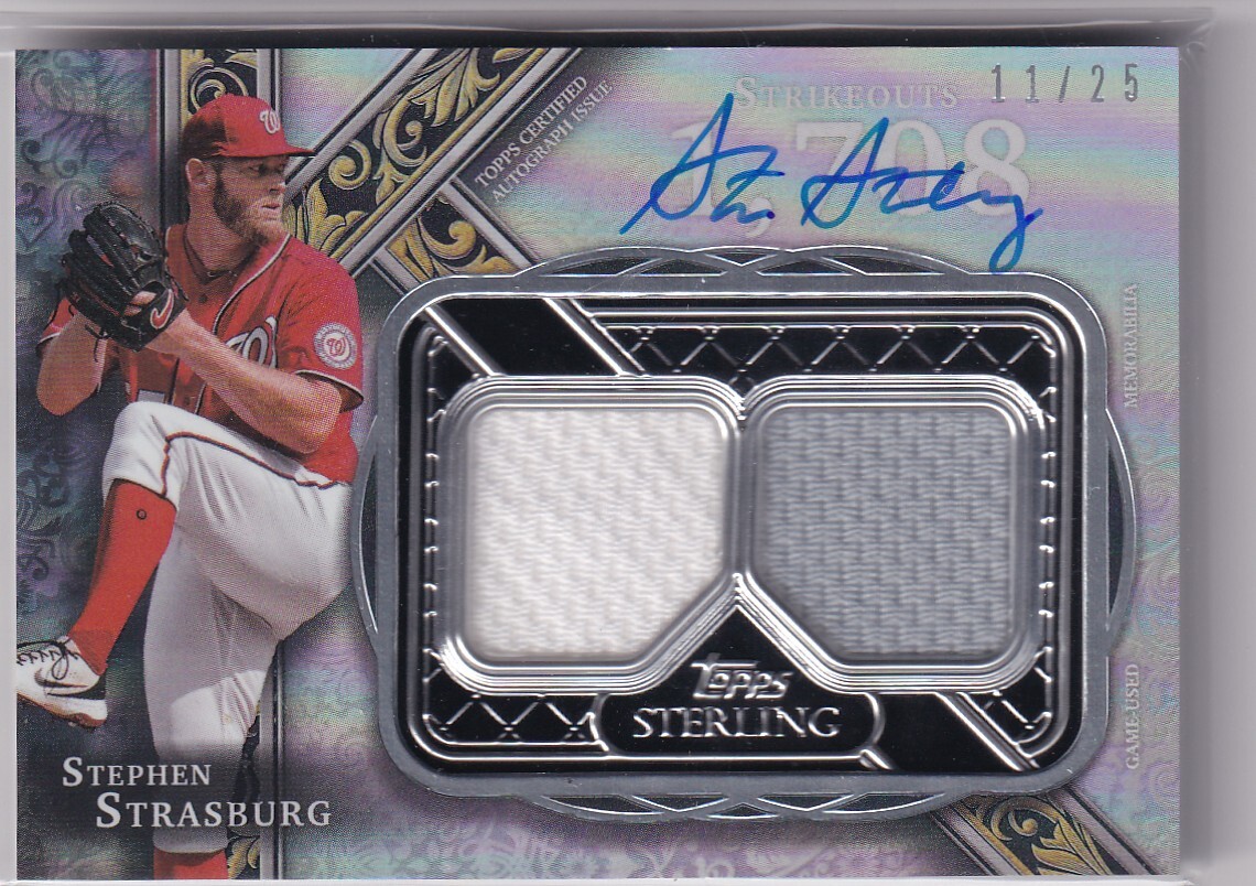 25枚限定! STEPHEN STRASBURG (NATIONALS) 2022 TOPPS STERLING AUTO AUTOGRAPH RELIC (#/25)