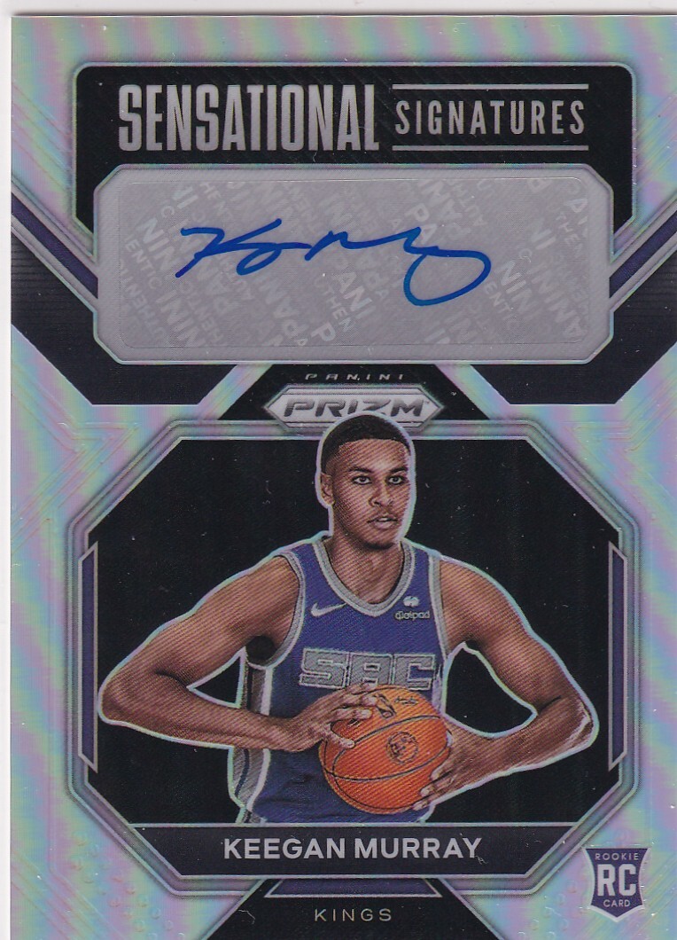 KEEGAN MURRAY (KINGS) RC! 2022-23 PANINI PRIZM SENSATIONAL SIGNATURES AUTO AUTOGRAPH SILVER PRIZM