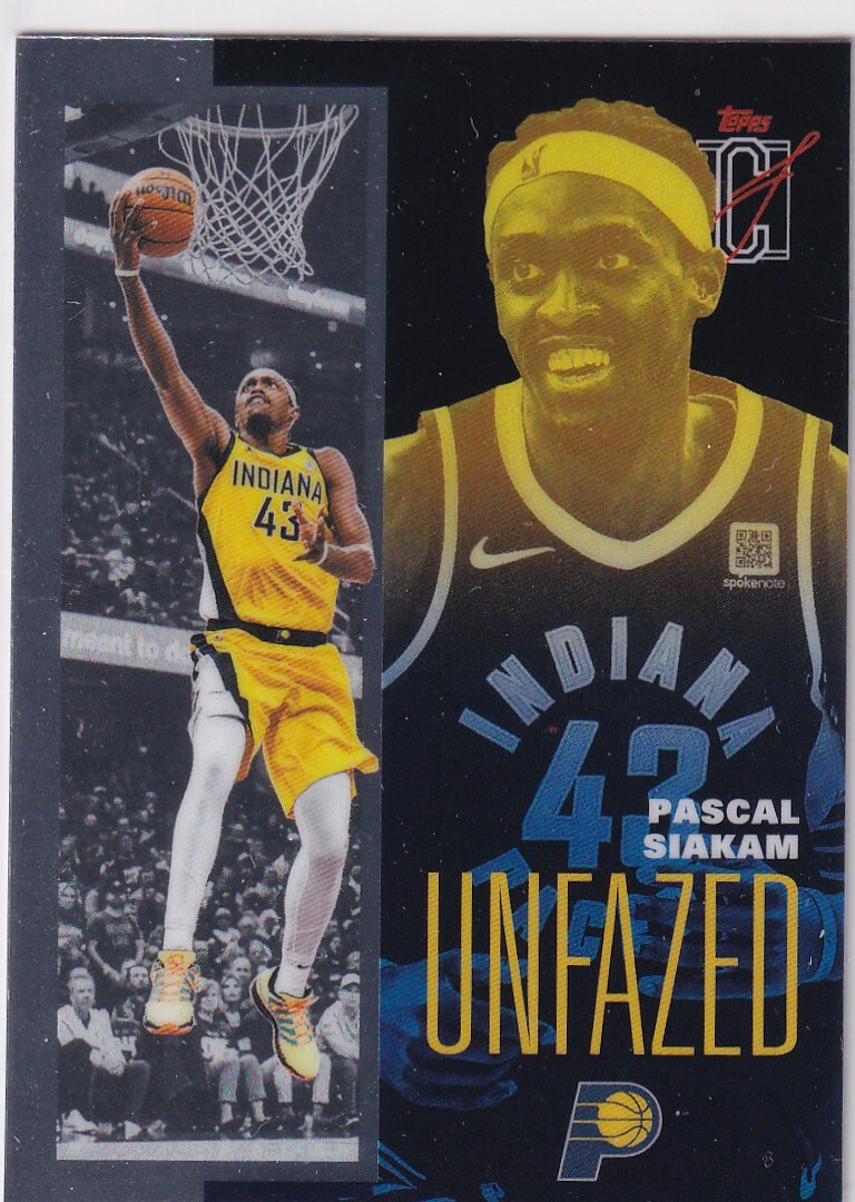 PASCAL SIAKAM (PACERS) 2025-26 TOPPS SIGNATURE CLASS UNFAZED