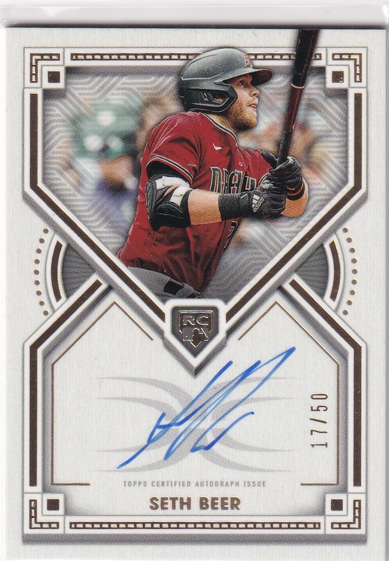 SETH BEER (DIAMONDBACKS) RC! 2022 TOPPS DEFINITIVE ROOKIE AUTO AUTOGRAPH (#/50)