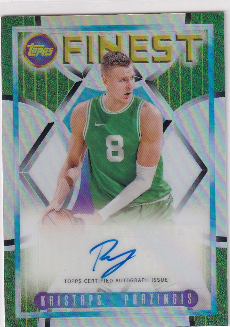 KRISTAPS PORZINGIS (CELTICS) 2023-24 TOPPS FINEST FLASHBACK AUTO AUTOGRAPH REFRACTOR