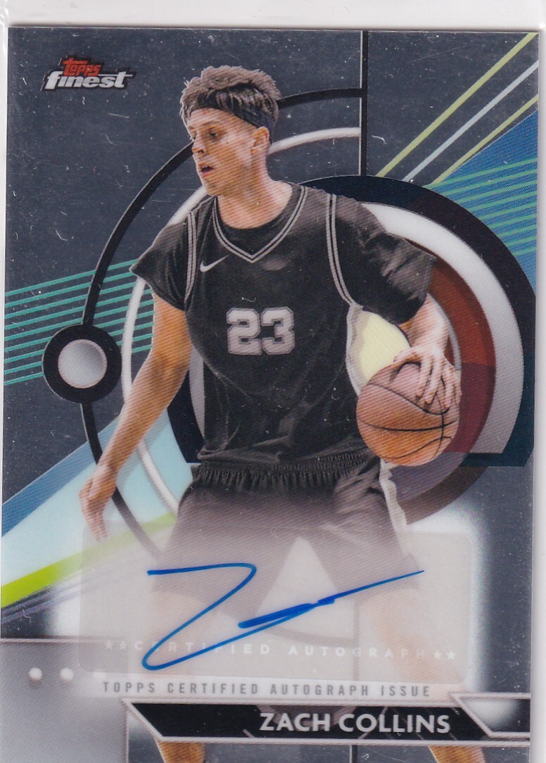 ZACH COLLINS (SPURS) 2023-24 TOPPS FINEST AUTO AUTOGRAPH 