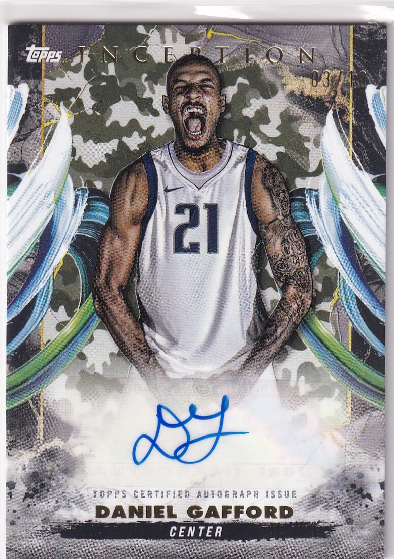 10枚限定! DANIEL GAFFORD (MAVERICKS) 2024-25 TOPPS INCEPTION AUTO AUTOGRAPH CAMO (#/10)