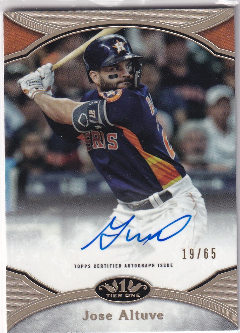 JOSE ALTUVE (ASTROS) 2020 TOPPS TIER ONE CERTIFIED PRIME PERFORMERS AUTO AUTOGRAPH (#/65)