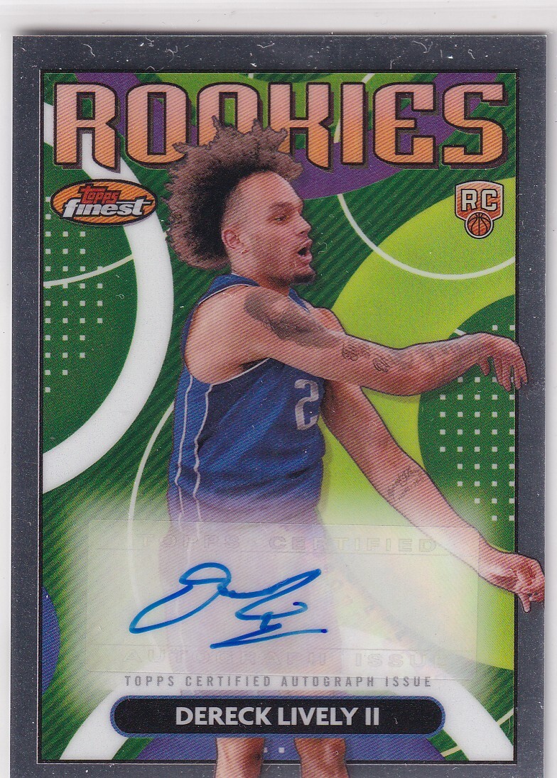 DEREK LIVELY II (MAVERICKS) RC! 2023-24 TOPPS FINEST ROOKIES AUTO AUTOGRAPH