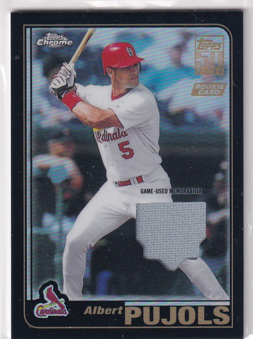 ALBERT PUJOLS (CARDINALS) 2020 TOPPS CHROME RETRO ROOKIE CHROME RELIC JERSEY