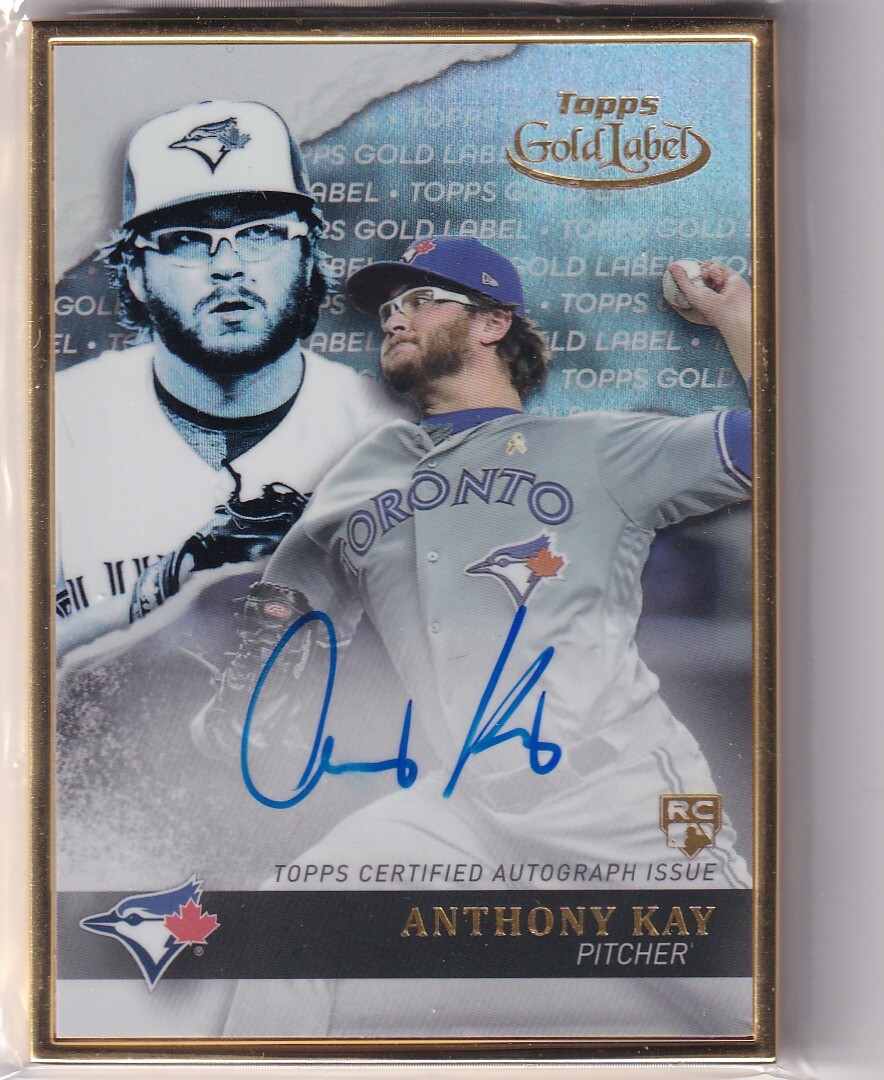 ANTHONY KAY (BLUE JAYS) RC! 2020 TOPPS GOLD LABEL FRAMED AUTO AUTOGRAPH