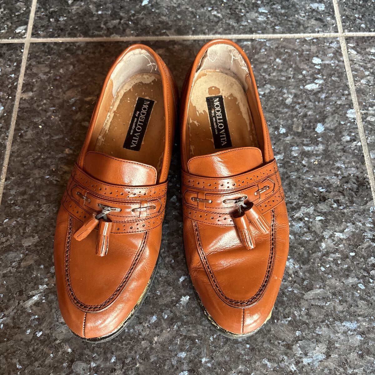 MODELLO VITA by madras タッセルローファー ブラウン メンズ26cm
