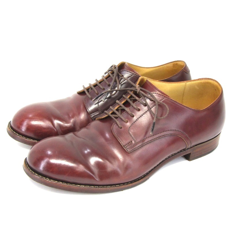 chausser ショセ 40 プレーントゥ クラシックライン 新喜皮革製コードバン C-793 外羽根 レザーソール 日本製 バーガンディ 35005716