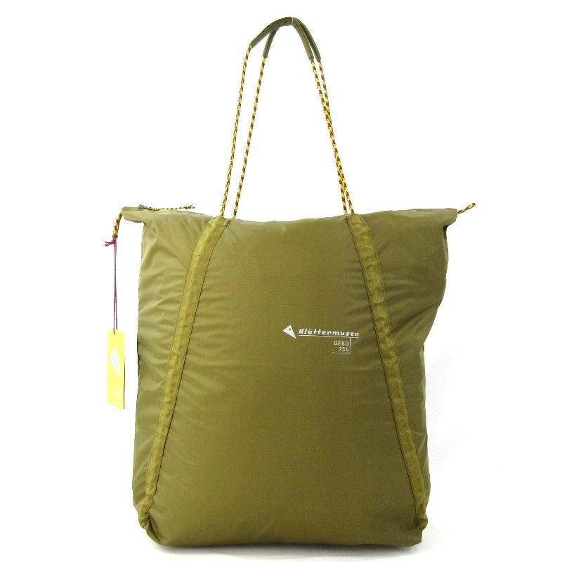 未使用 KLATTERMUSEN クレッタルムーセン Gebo Bag 40409 ジェボ ライトウェイト トートバッグ リップストップ Olive 47000286