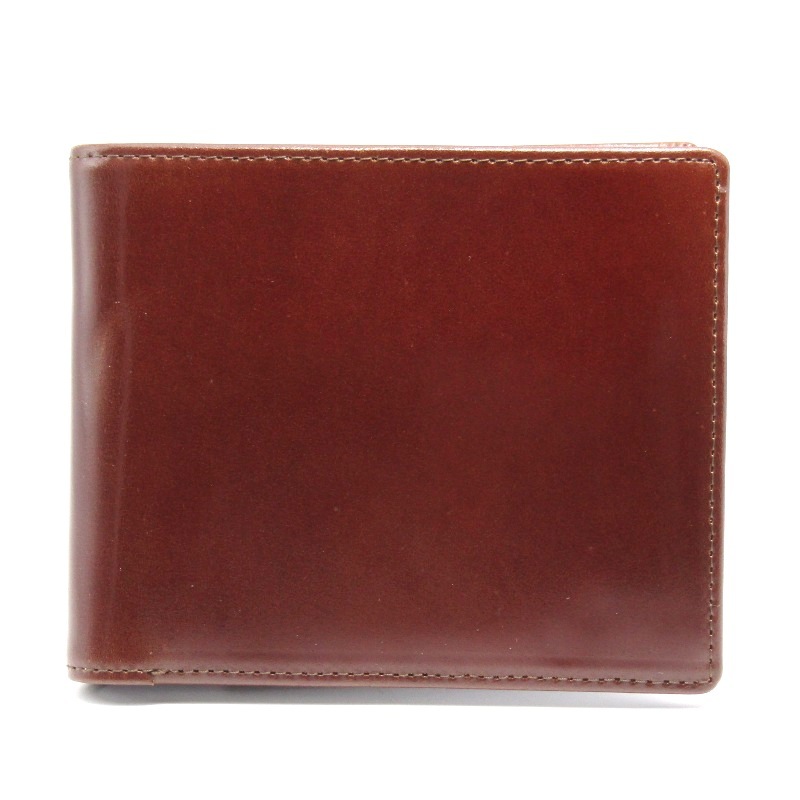 未使用 GLENROYAL グレンロイヤル 二つ折り財布 J2-0052 コードバン HIP WALLET WITH DIVIDER CORDOVAN 日本製 バーガンディ 61005990