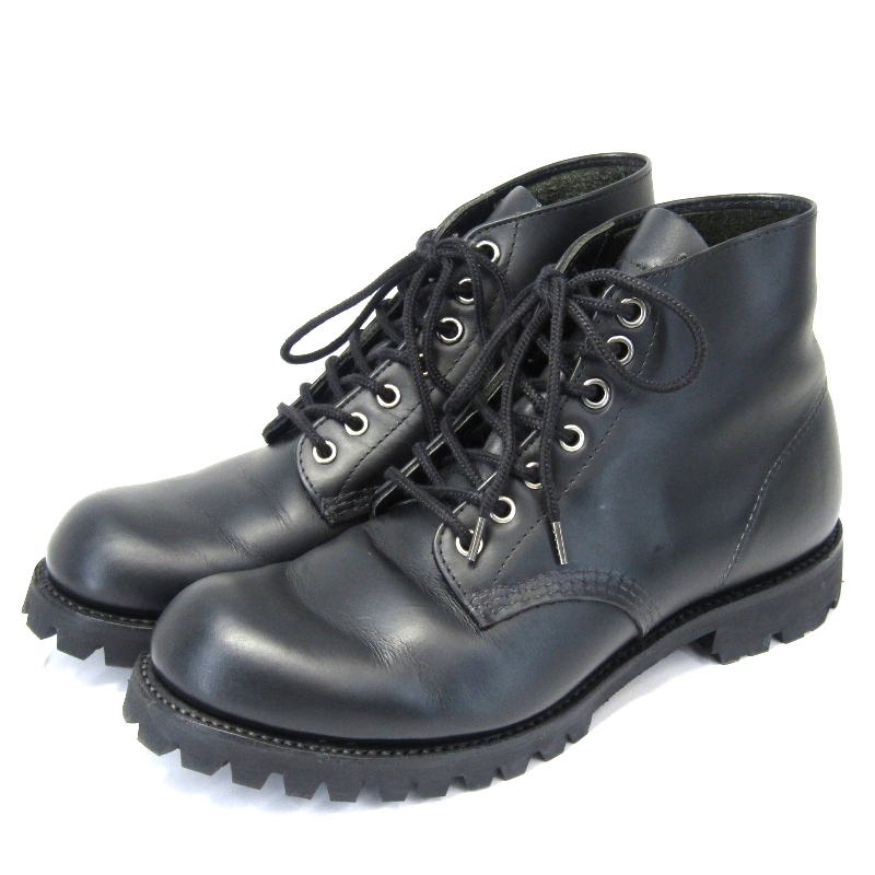 REDWING レッドウィング US9D 27cm ラウンドトゥ 8165 カスタマイズ 2017年製 6インチ ビブラムソール仕様 ブラック クローム 35005741