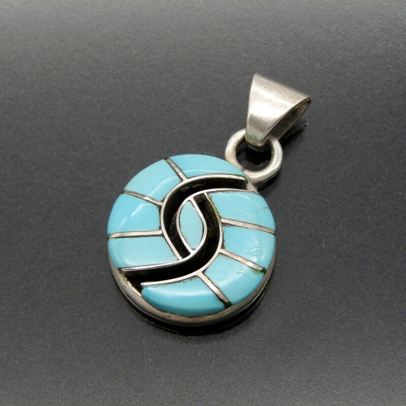 美品 Amy Wesley ズニ族 ペンダント ターコイズ インレイ エイミーウェズリー フレンドシップ ネックレストップ 28012992