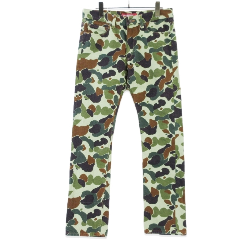 JUNYA WATANABE MAN × Levi's ジュンヤワタナベ マン デニムパンツ 510 WC-P208 カモフラ 迷彩 ジップフライ グリーン M 99001442
