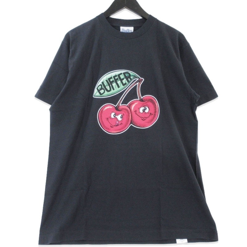 未使用 BUFFER バッファ 半袖Tシャツ BF31TE023 チェリー CTP Tシャツ ブラック 黒 3 99001473
