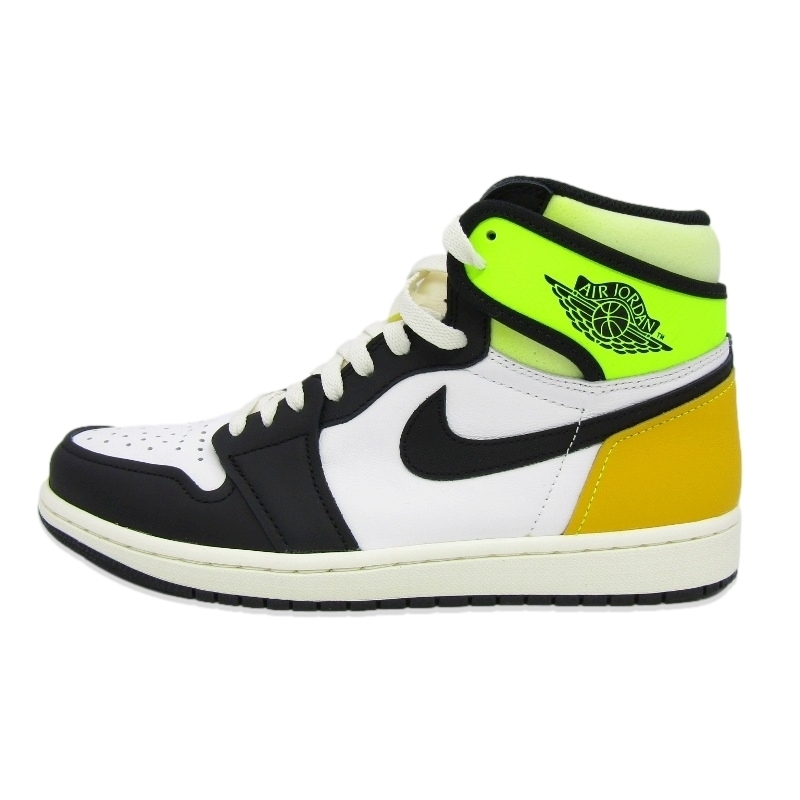 未使用 NIKE ナイキ 27cm AIR JORDAN 1 RETRO HIGH OG 555088-118 エアジョーダン1 ハイカット WHITE/BLACK-VOLT 88000167