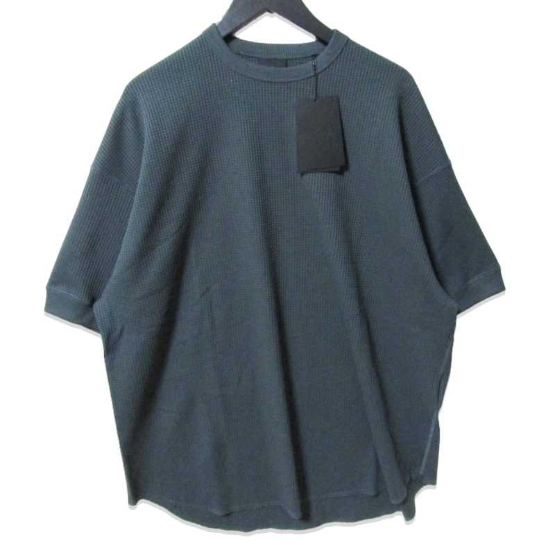 未使用 DAIWA PIER39 ダイワピア39 TECH THERMAL CREW S/S BE-33026 半袖Tシャツ ワッフル テック サーマル INK BLACK L 27114436