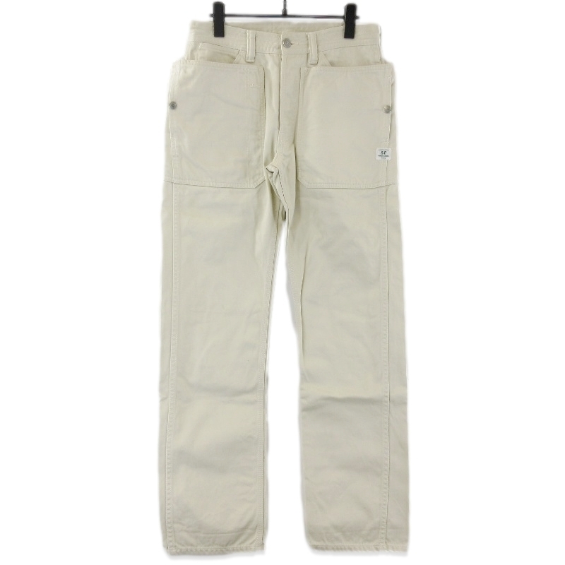 SASSAFRAS ササフラス フォールリーフパンツ Fall Leaf Pants ガーデナーパンツ アイボリー S 71016401