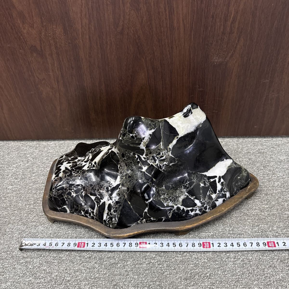 鑑賞石 天然石 置物 自然石 原石 鉱物　蛇紋石 水石
