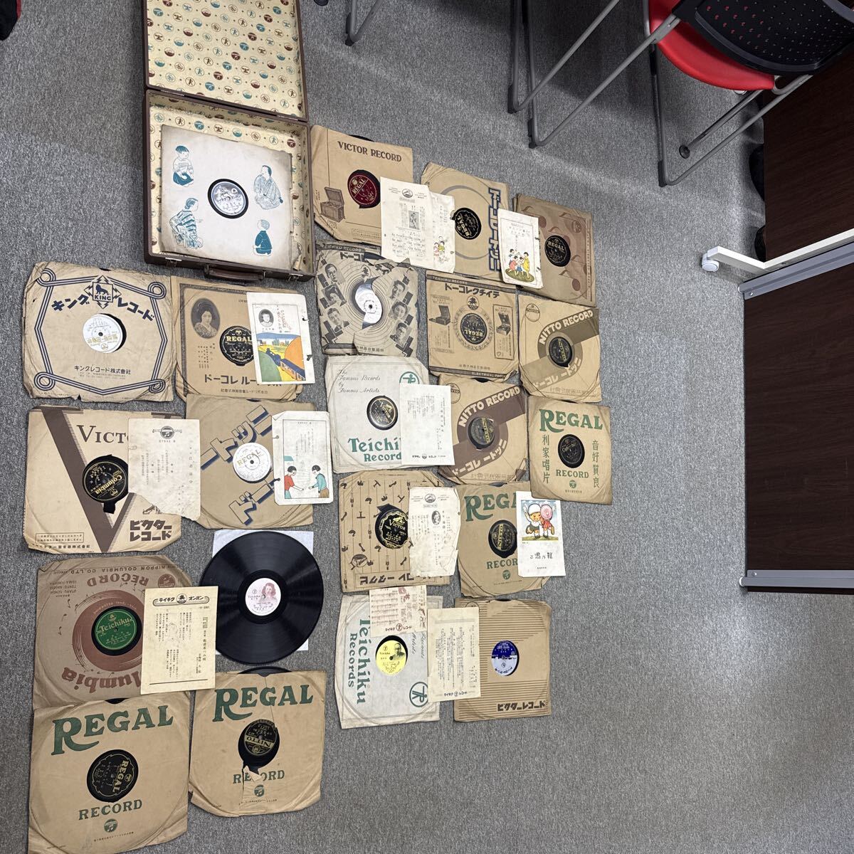 レトロ　アンティーク　 SP盤 蓄音機　レコード　まとめ　当時物　ケース