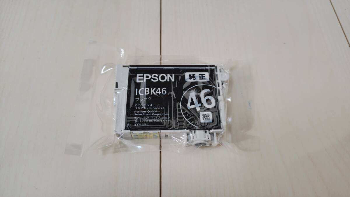 ☆未使用品★EPSON 純正インク IC4CL46 サッカーボール 単色/単品/バラ ICBK46 黒/ブラック 土日祝も発送可◎ ※期限切れ、外箱なし