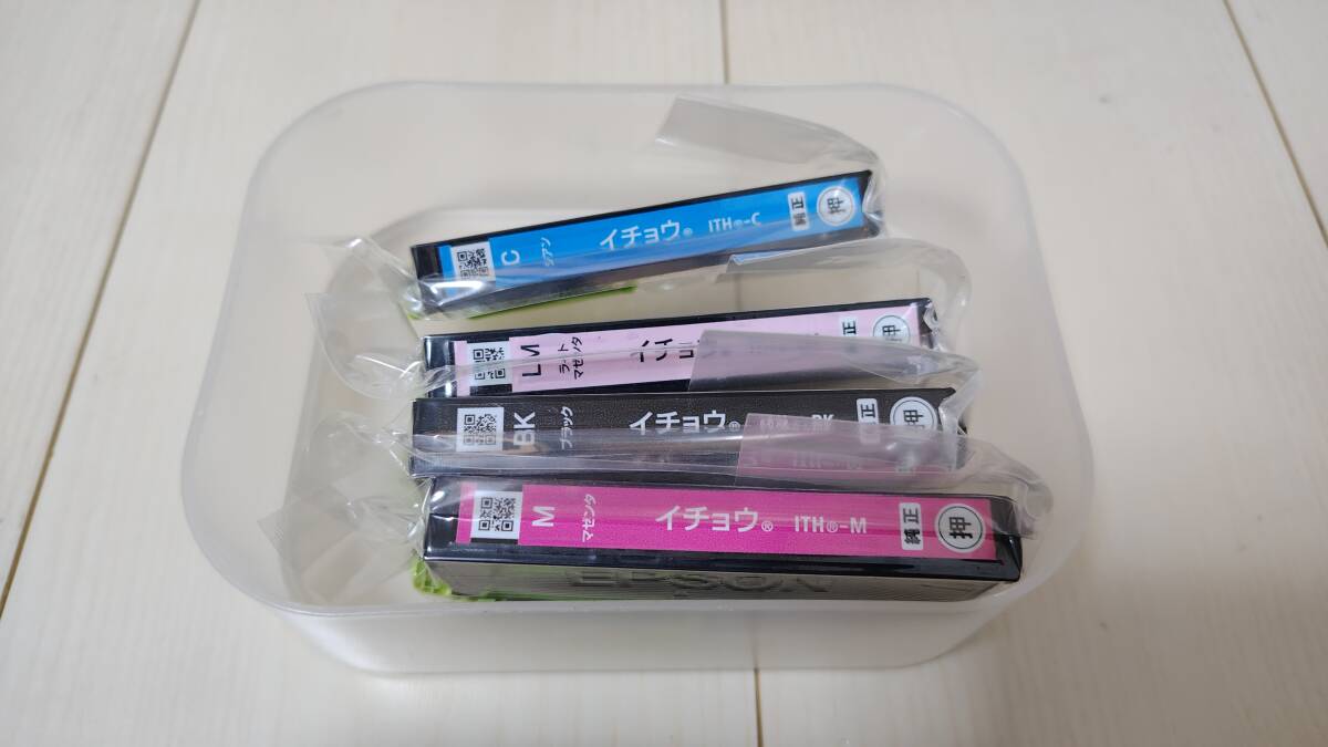 ☆未使用品★EPSON 純正インク イチョウ ITH-6CL 4色組 ITH-BK ITH-M ITH-C ITH-LM 黒/赤/青/桃,ピンク ※期限切れ 土日祝も発送可◎