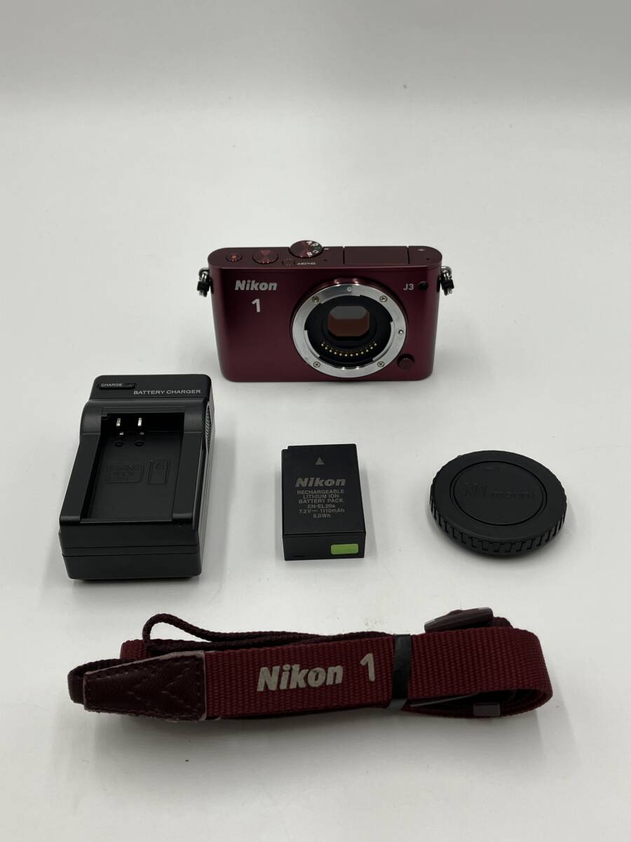 【動作確認済】 Nikon 1 J3 ボディ あかい