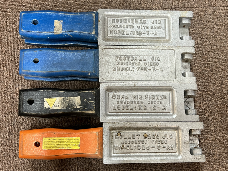 現状品 DO-IT CORPORATION モールド 鋳型 4点セット その4 RHB-7-A / FBB-7-A / WR-9-A / BBJ-3-AY 釣具 ルアー 工具 器具 現状渡し