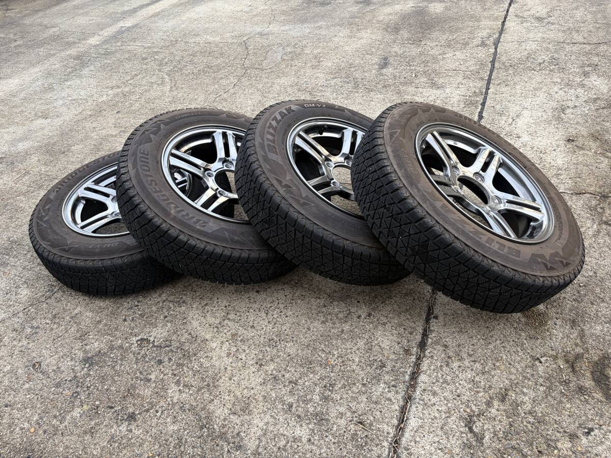 4本セットジムニー JB23 10型　ランドベンチャー純正 175/80R16 ブリジストンスタッドレスDMーV2　2016年 4本 5穴PCD139.7 +22 軽量 