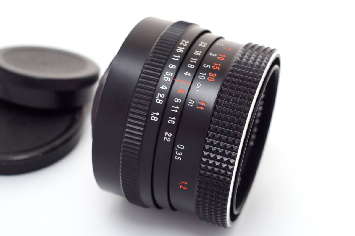 【美品 希少】M42 Carl Zeiss Jena DDR electric MC Pancolar 1,8/50mm ツァイス パンコラー 赤MC 1977年製 f1.8 (05)
